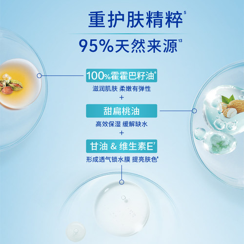 妮维雅柔美润肤霜200ml补水保湿滋润女学生男乳液水乳面霜清爽 - 图1