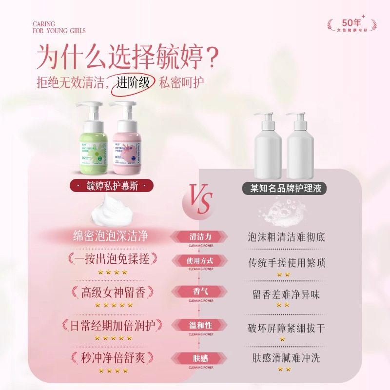 毓婷私处清洗液女性蔓越莓益生菌烟酰胺弱酸护理舒痒抑菌日常清洁