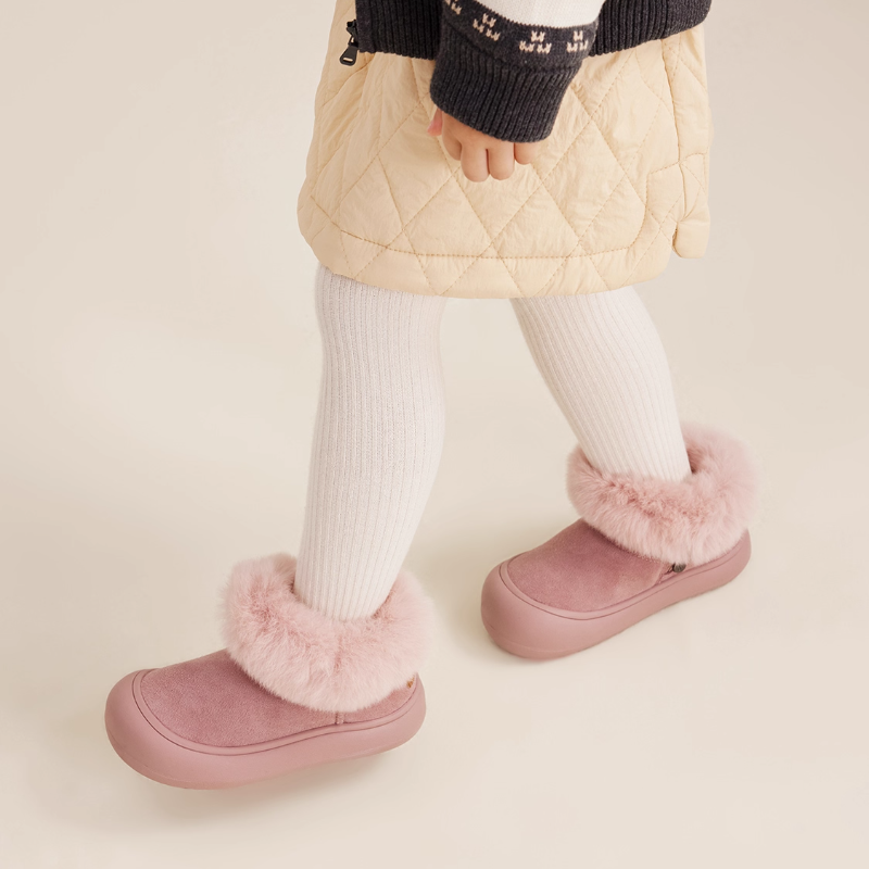 英氏童鞋女童雪地靴冬季新款儿童加绒棉鞋宝宝保暖棉靴女孩大棉鞋,淘宝优惠券,粉丝福利购,淘宝优惠卷