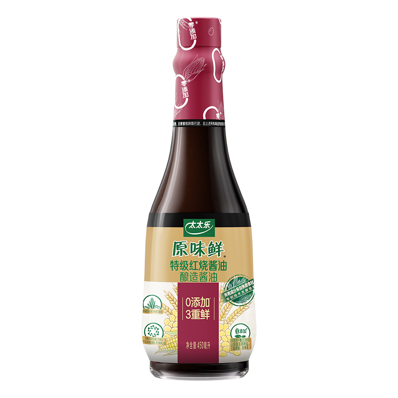 太太乐原味鲜特级红烧酱油450ml*1瓶红烧酱卤0添加厨房调味品 - 图0