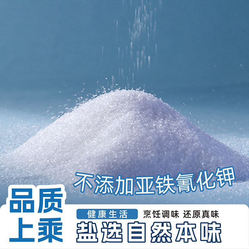 浙盐雪涛未加碘精制海盐260g*9袋家用无碘盐调味料咸鲜无抗结剂