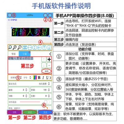 6428屏 瑞合LED显示屏W色无线 控制器单WIFI0P信U1控制卡手机条10 - 图0