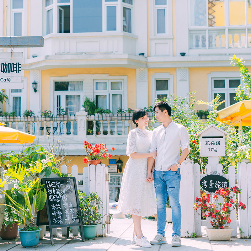 厦门鼓浪屿旅拍婚纱摄影定制旅游婚纱拍摄蜜月游微电影双影像记录