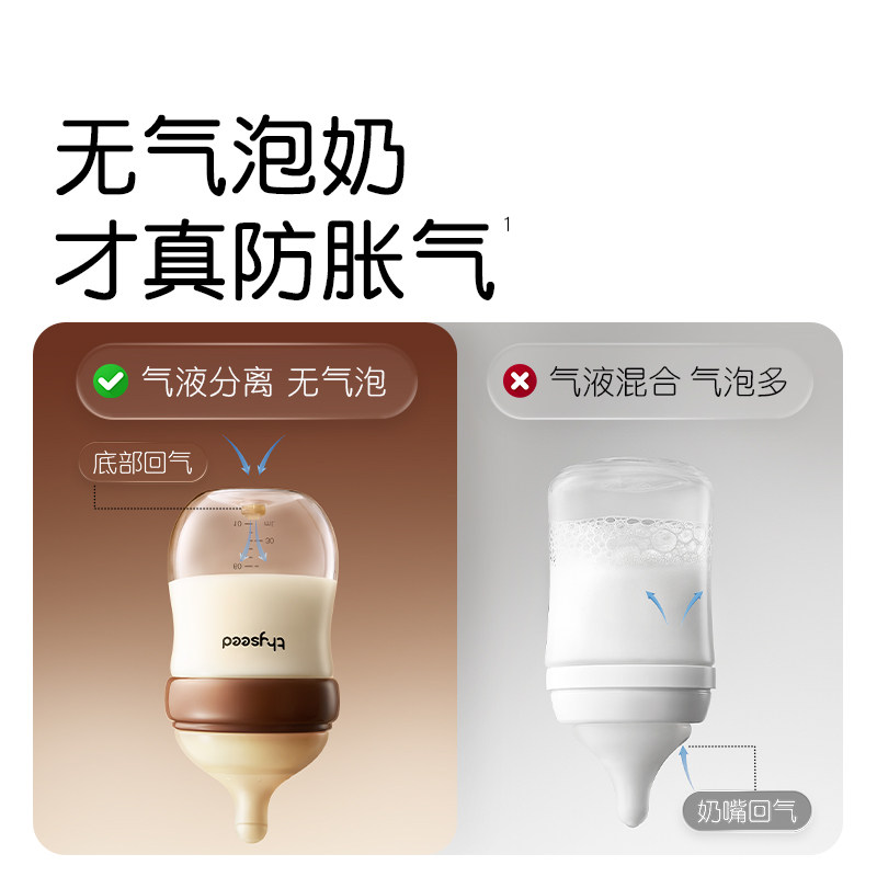 世喜玻璃奶瓶新生婴儿防胀气奶瓶0-10个月初生专用防呛奶瓶