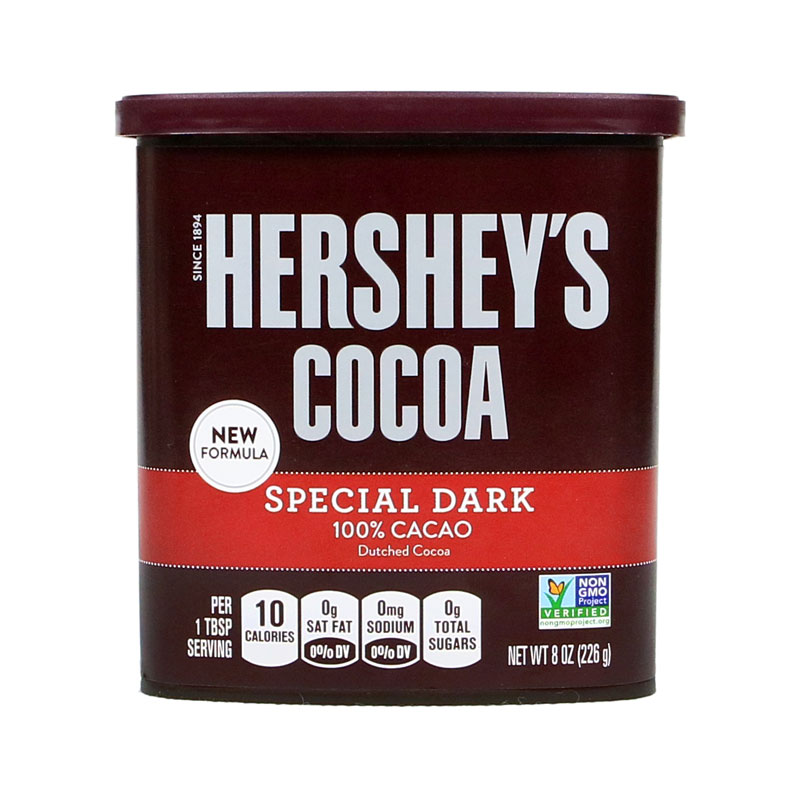 美国进口 好时超黑巧克力可可粉226g/罐冲饮咖啡奶茶烘焙食用原料 - 图0