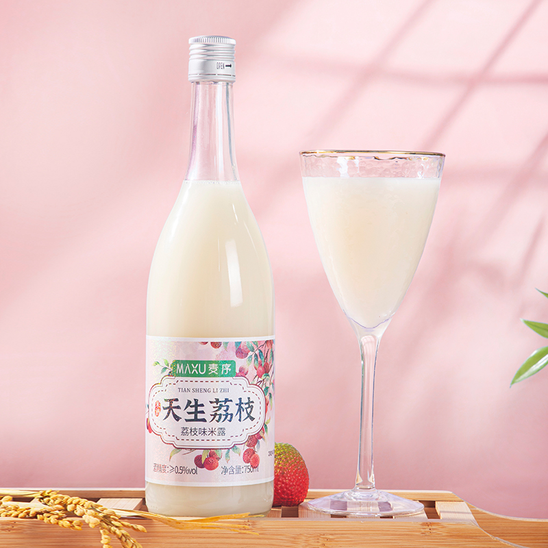 麦序荔枝味微醺糯米甜酒750ml