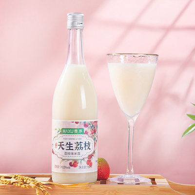 麦序荔枝味米酒糯米750ml×1瓶