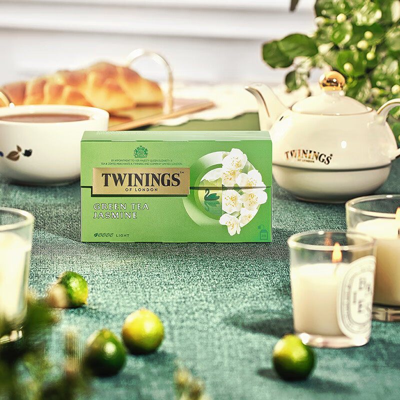 英国进口Twinings川宁茉莉花茶绿茶1.8g*25袋冷泡茶叶包年货送礼_虎窝淘