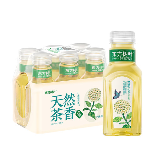 农夫山泉东方树叶茉莉花茶335ml*6瓶无糖茶饮料（mini口袋装） - 图0