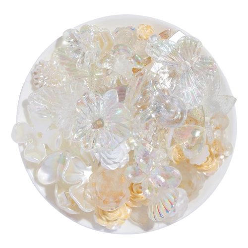 Прозрачный кремовый чехол для телефона с бантиком, набор материалов ручной работы, барсетка, аксессуар с аксессуарами, в цветочек, DIY