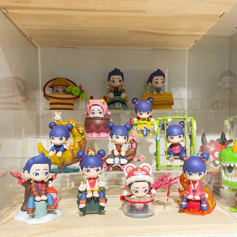 泡泡玛特十二时令花非人哉发呆哪吒联名潮流手办盲盒玩具