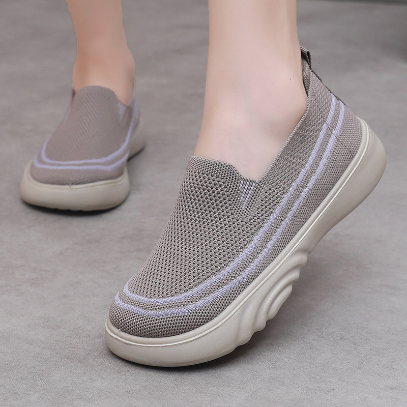 春秋新款老北京布鞋女单厚底防滑软底透气舒适一脚蹬懒人鞋妈妈鞋,淘宝优惠券,粉丝福利购,淘宝优惠卷