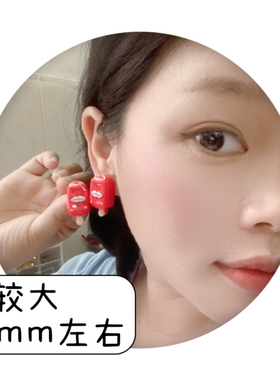 手工趣味可爱哈根冰棒冰淇淋耳钉925银小众达斯冰棍蚊香耳夹ins