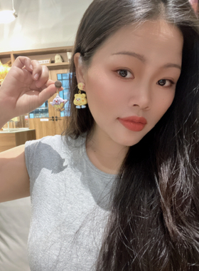 原创手工夸张搞怪卡通芝士甜甜圈曲奇饼干耳环氛围感无耳洞耳夹