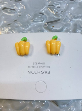 迷你小众水果蔬菜大合集耳钉仿真蘑菇黄椒白菜茄子玉米萝卜耳夹