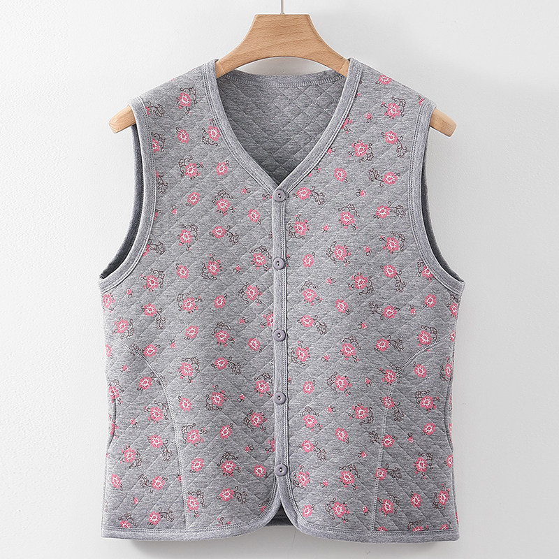 中老年女三层保暖马甲老人夹棉开衫坎肩妈妈秋冬宽松全棉保暖背心,淘宝优惠券,粉丝福利购,淘宝优惠卷