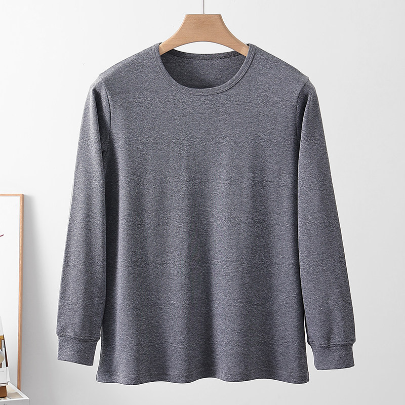 中老年男纯棉秋衣老人全棉套头线衣爸爸加肥大码低领打底线衣宽松,淘宝优惠券,粉丝福利购,淘宝优惠卷