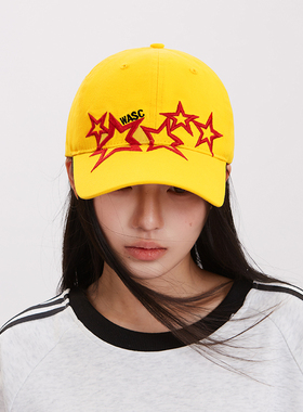 美式复古星星刺绣宽檐棒球帽