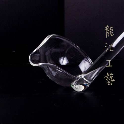 玻璃手工尖嘴汤勺分茶勺防滴漏耐高温抗酸碱酒提子斜嘴舀水勺包邮 - 图3