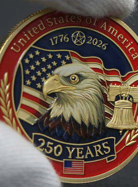 外贸跨境镀金镀银纪念币 美国鹰白宫工艺礼品纪念章 硬币纪念品