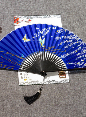 中国风8寸28方男女式折扇日式和风手工舞蹈汉服随身流苏古风扇子