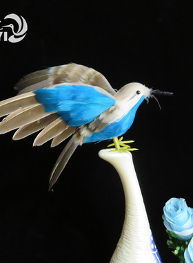 室内仿真庭院摄影道具模型黄鹂鸟