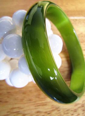 时尚风天然猫眼石多种颜色手镯