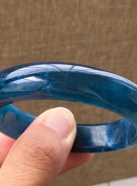 巴西天然海蓝宝魔鬼蓝色手镯