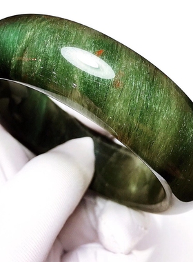 诺源珠宝珍藏巴西天然绿发晶手镯女款晶体通透发丝清爽礼品饰品