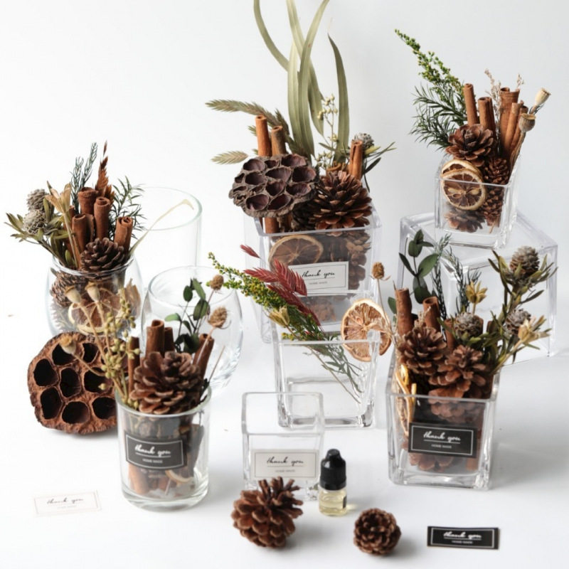 天然干花花束肉桂松果松塔干树枝树叶手工香薰diy材料包扩香套装,淘宝优惠券,粉丝福利购,淘宝优惠卷