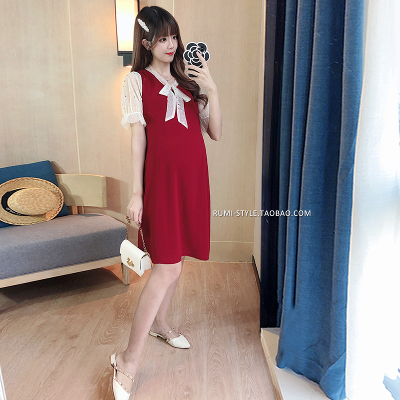 孕妇夏装 时尚款哺乳上衣夏季潮辣妈个姓网红洋气雪纺连衣裙子 2020 孕妇夏装 时尚款哺乳上衣夏季潮辣妈个姓网红洋气雪纺连衣裙子 2020