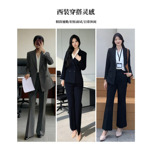 GOOD YOUNG正装面试外套女士春职业考研复试穿搭高级感西装套装 - 图1