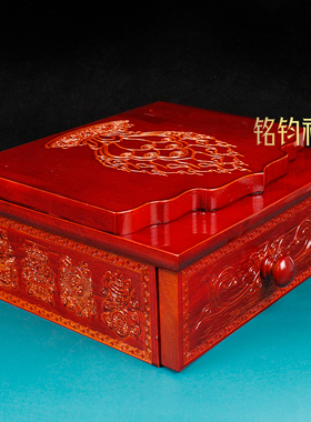 实木双鹿佛台书架八吉祥书台藏式民族风复古雕花带抽屉桌面摆件