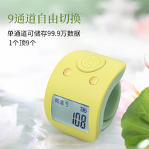 Luminous LED Ruyi Perfect Smart Meter Digital Manual Ring Type Rechargeable Digital Display Electronic Counter Multi-Color