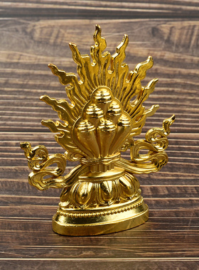 藏传家用金轮宝铜轮王七政宝