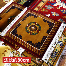 Tibetan carpet square cashmere sofa cushion hanging blanket wood tatami seat cushion bed edge blanket thickened goat blanket ethnic wind rug
