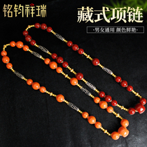 Hidden necklace 39cm color pearl necklace Buddha pearl ethnic wind sweater chain pendant retro decoration male and female universal