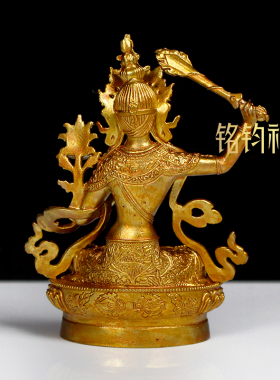2寸7cm文殊金古色佛像摆件随身小佛藏式车载摆放装饰佛堂