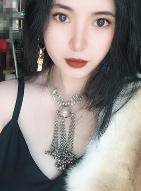 项链ninisn收集银老银夸张当地