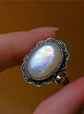 情侣天然彩宝意大利风戒指