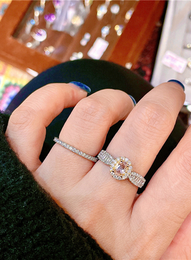 摩根石戒指ninisn女纯银