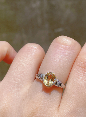 女天然彩宝意大利风戒指