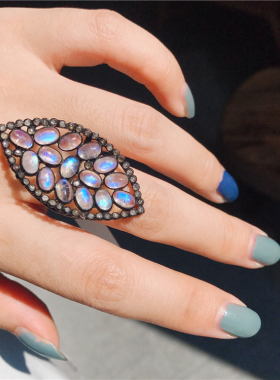 斯里兰卡南非印度复古做旧戒指