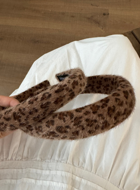 酷飒小野猫~ 辣妹豹纹大肠发圈皮筋女扎头发绳高级感气质头饰发箍