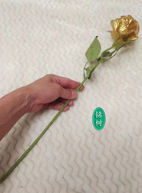 绢花圣诞节单支绿叶金花