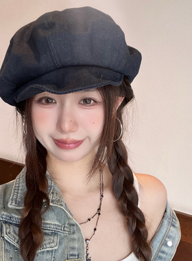 港式复古贝雷帽子女春夏小众设计
