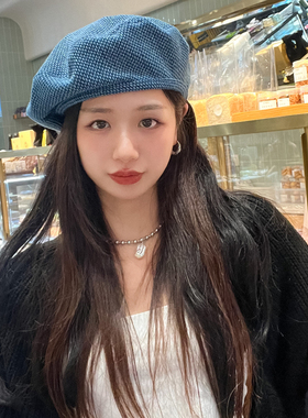 贝雷帽休闲出游优雅气质女春秋冬