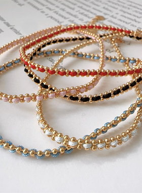 Red_Line同款编织小彩绳甜酷手链