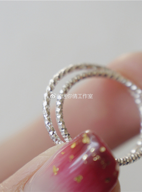 日韩风百搭闪光麻花关节礼物尾戒