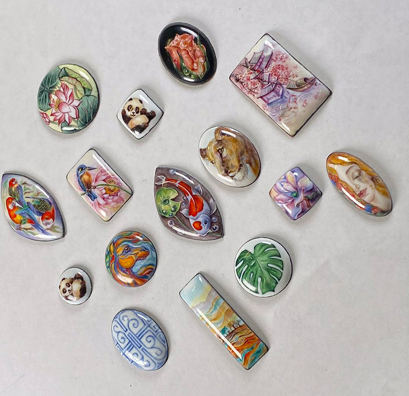 画珐琅釉料俄罗斯进口大师推荐肖像风景微绘珐琅画珐琅颜料高温5g - 图2